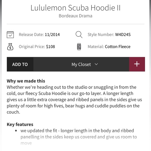 Lululemon scuba hoodie - Picture 5 of 5